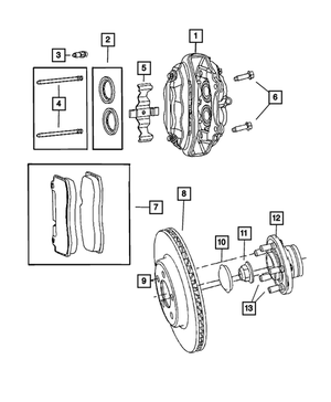 Brake Hub And Bearing - Mopar (4779199AA)