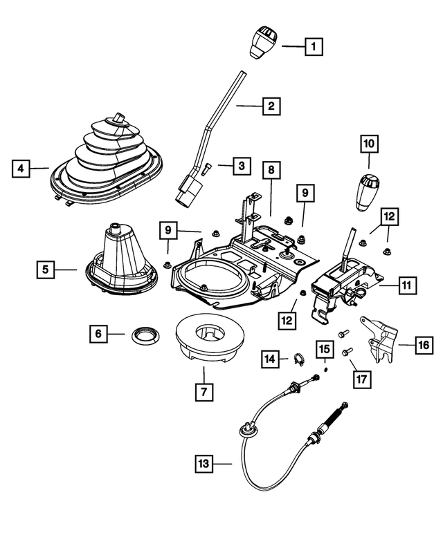 Gear Shift Lever Boot - Mopar (68078068AB)