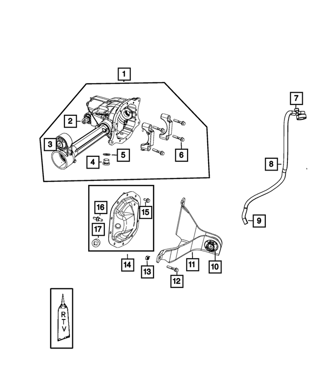 Axle Mounting Isolator - Mopar (52125443AA)