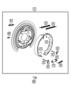 Parking Brake Shoe And Lining Kit - Mopar (4560176AA)