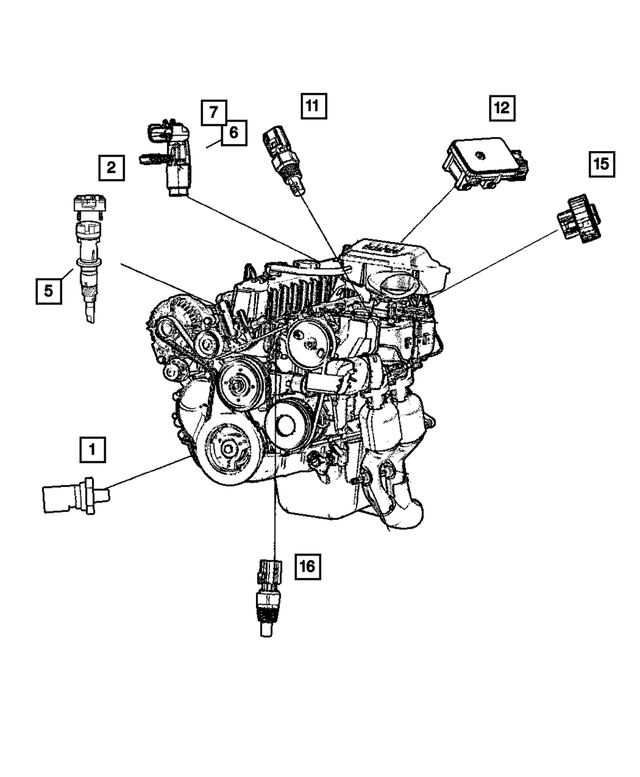 Camshaft Sensor - Mopar (4897023AA)