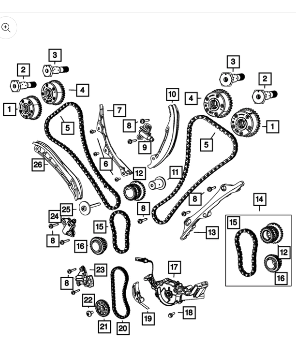 Chain Tensioner - Mopar (5047891AA)