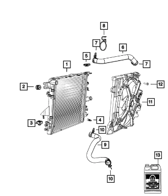 Radiator Inlet Hose - Mopar (55111394AC)