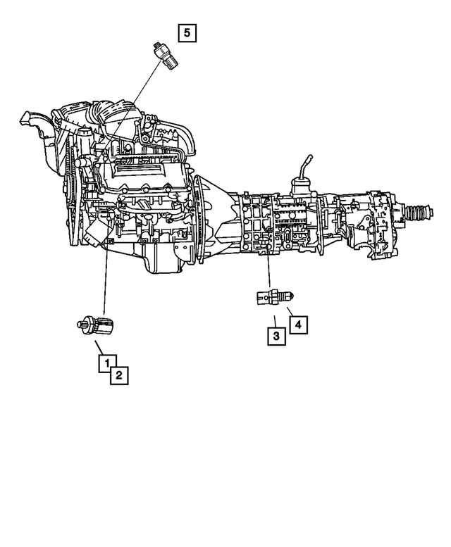 Oil Pressure Sending Unit - Mopar (5149064AB)