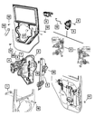 Rear Door Window Regulator, Left - Mopar (68014951AA)