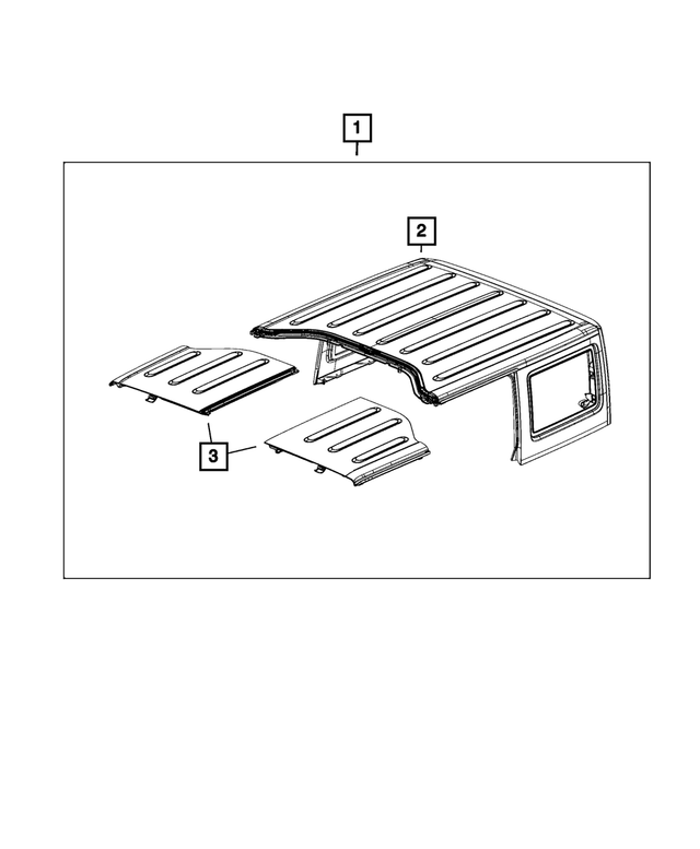 Targa Top Panel, Right - Mopar (1PH98RXFAM)