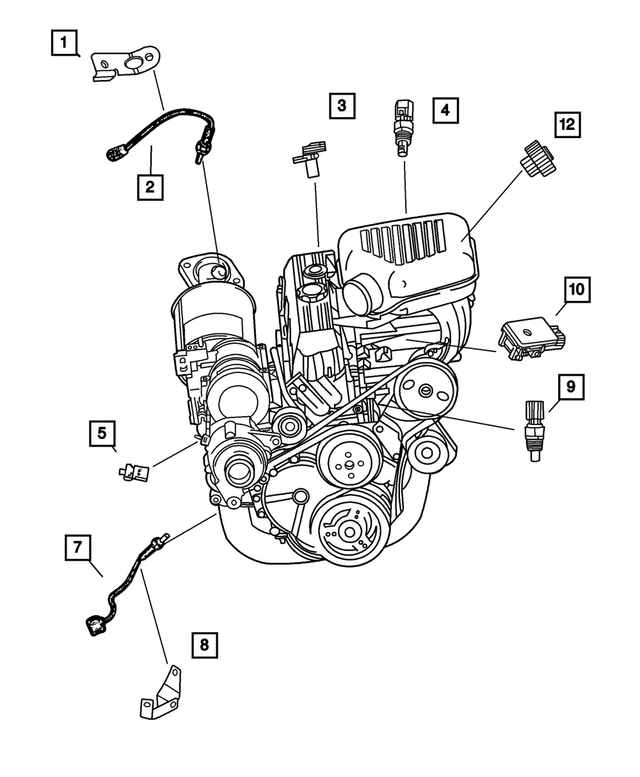 Crankshaft Position Sensor - Mopar (68407888AA)