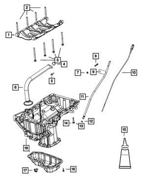 Engine Oil Pan, Upper - Mopar (68078951AC)