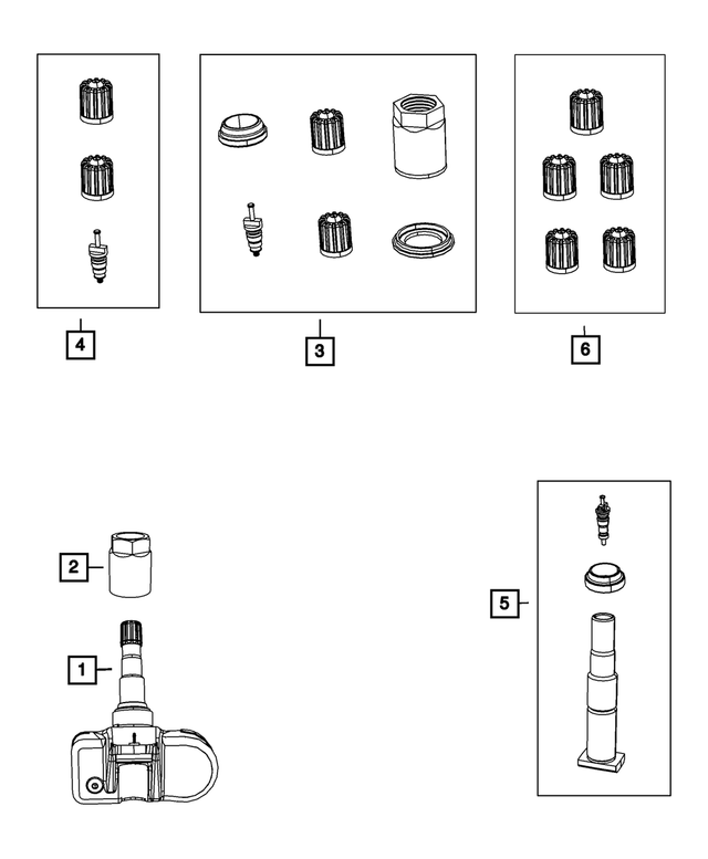 Tire Pressure Sensor - Mopar (68406530AA)