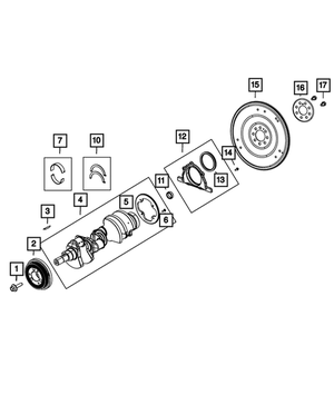 Crankshaft Thrust Bearing Kit - Mopar (5083979AA)