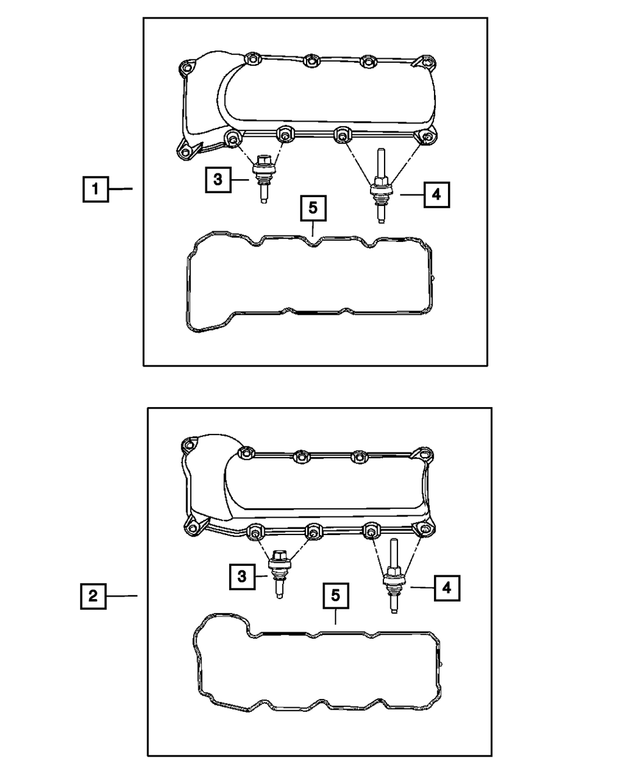 Cylinder Head Cover Gasket, Right - Mopar (53021958AA)