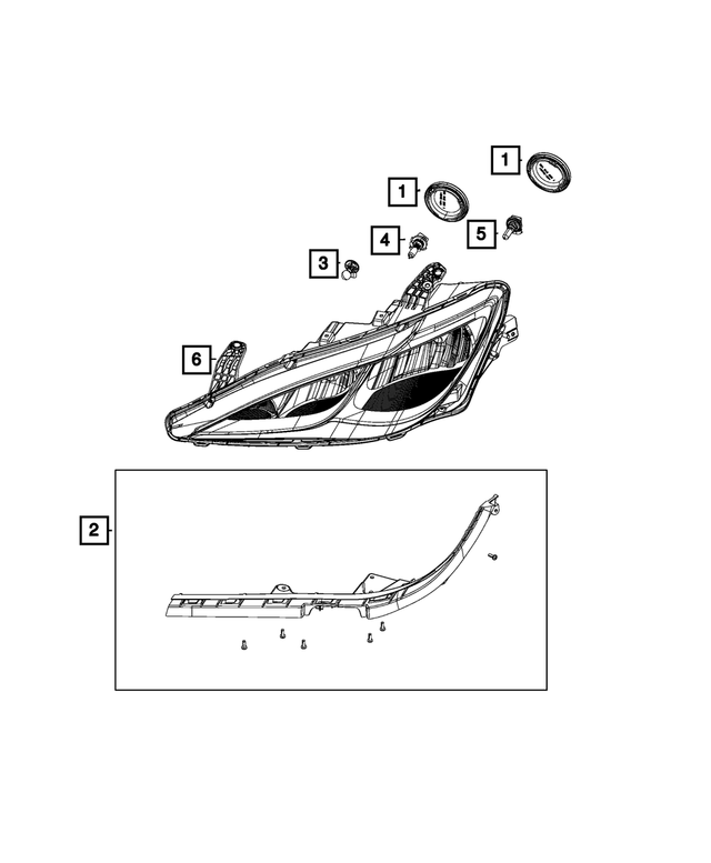 Headlamp Bulb - Mopar (L0000H11)