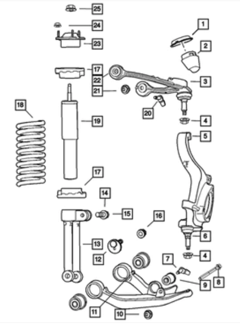 Control Arm Bushing, Lower - Mopar (4670Control Arm Bushing, Lower - Mopar (4670457AA)457AA)