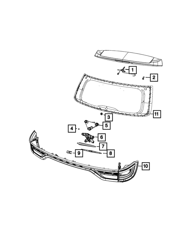 Rear Wiper Blade - Mopar (68079869AA)