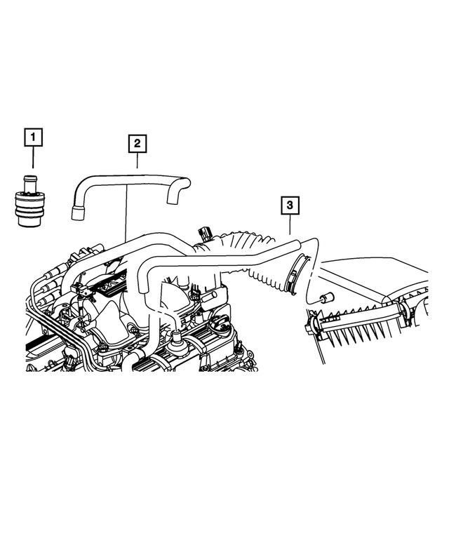 PCV Tube Hose - Mopar (4666042AC)