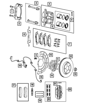 Disc Brake Pad Set - Mopar (68052369AD)