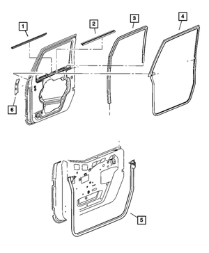 DOOR TO BODY WEATHERSEAL, RIGHT