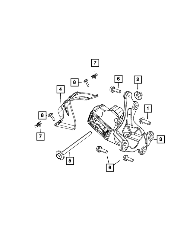 ISOLATOR ENGINE MOUNT LH JK