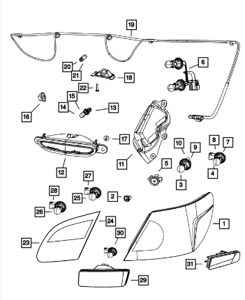 Bulb, Park Lamp - Mopar (L003157K)