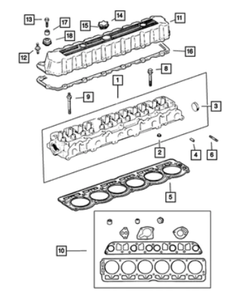 Engine Upper Gasket Package - Mopar (5012365AD)