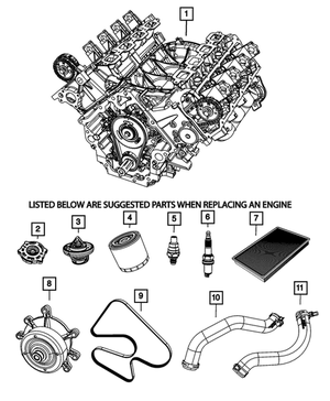 Radiator Inlet Hose - Mopar (55116866AA)