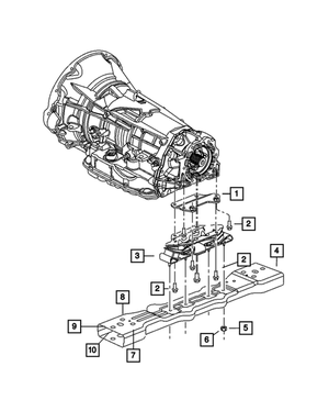 Transmission Support Bracket And Insulator - Mopar (52128654AA)