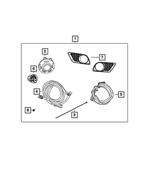 Fog Light Kit - Mopar (5182026AA)