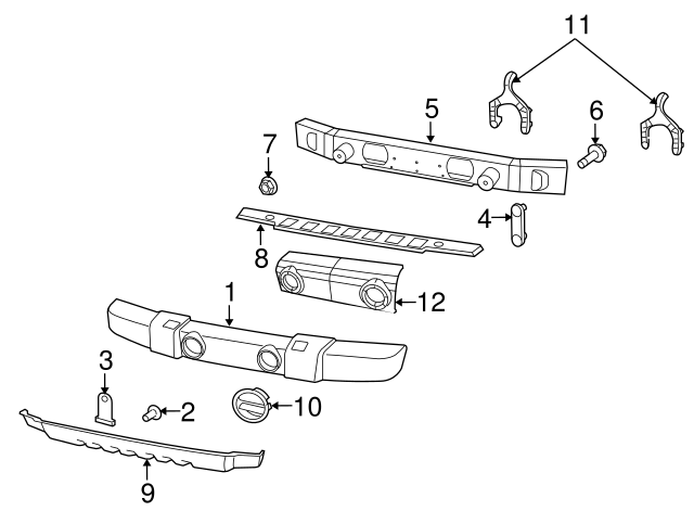 COVER BUMPER FRONT JK