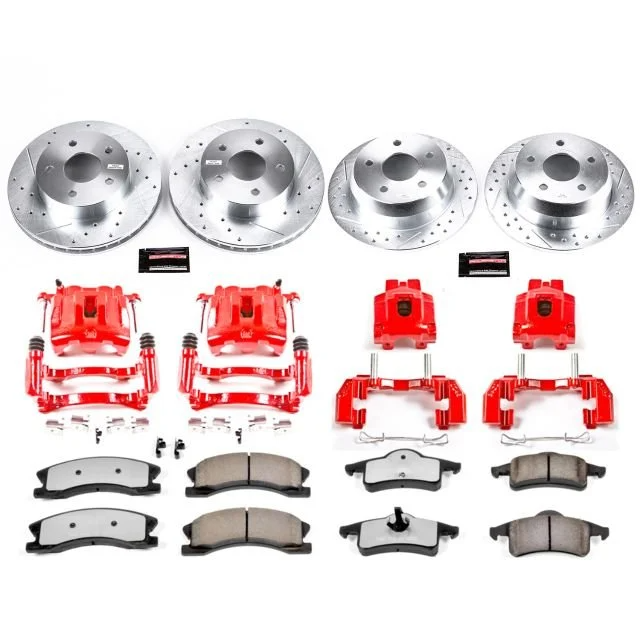 Power Stop KC2150-36 Front &amp; Rear Z36 Extreme Performance Truck &amp; Tow Brake Kit with Calipers for 99-04 Jeep Grand Cherokee WJ with Akebono Calipers