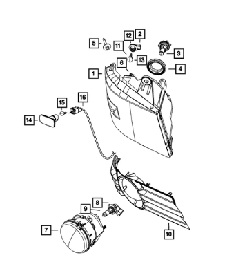 Side Repeater Lamp - Mopar (4806224AE)