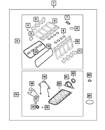 Engine Gasket Kit - Mopar (68417512AA)