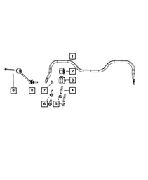 Stabilizer Bar Bushing, Mounting - Mopar (68044690AA)