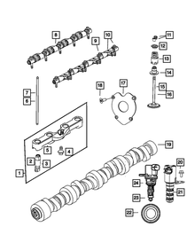 Exhaust Valve, Left Cylinder Head - Mopar (5038332AB)