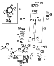 Rear Coil Spring, Left Rear - Mopar (68029668AD)