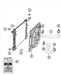 Radiator Inlet Hose - Mopar (55038022AB)