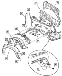 Applique Retainer - Mopar (55156429AA)