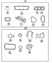 Engine Lower Gasket Package - Mopar (68029544AD)